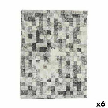 Mantel antimanchas Kinvara Gris Loneta Antimanchas Cuadros 140 x 180 cm (6 Unidades)