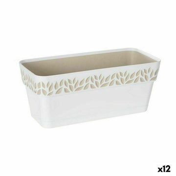Jardinera Stefanplast Cloe Blanco Plástico 13,3 x 12,3 x 29,3 cm (12 Unidades)