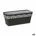 Jardinera Stefanplast Cloe Antracita Plástico 13,3 x 12,3 x 29,3 cm (12 Unidades)