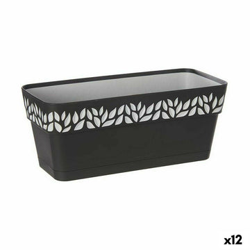 Jardinera Stefanplast Cloe Antracita Plástico 13,3 x 12,3 x 29,3 cm (12 Unidades)
