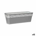 Jardinera Stefanplast Cloe Gris Plástico 49,5 x 17 x 19 cm (12 Unidades)