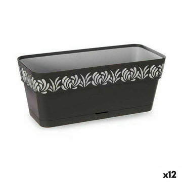 Jardinera Stefanplast Gaia Antracita Plástico 13,3 x 12,3 x 29,3 cm (12 Unidades)