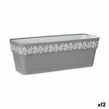 Jardinera Stefanplast Gaia Gris Plástico 49,5 x 17 x 19 cm (12 Unidades)