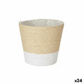 Macetero Ibergarden Blanco Cuerda Plástico 14 x 12,5 x 14 cm 14 x 13 x 14 cm (24 Unidades)