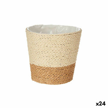 Macetero Ibergarden Marrón Cuerda Plástico 14 x 12,5 x 14 cm 14 x 13 x 14 cm (24 Unidades)