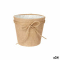 Macetero Ibergarden Marrón Tela Lazo 16 x 15 x 16 cm 16 x 15 x 17 cm (24 Unidades)