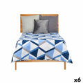 Colcha Reversible Gift Decor Azul Blanco 180 x 260 cm 260 x 0,3 x 180 cm (6 Unidades)