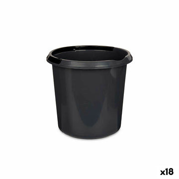 Cubo con Asa Gris Antracita 10 L 30 x 28,5 x 30 cm (18 Unidades)