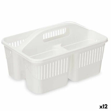 Organizador Blanco Plástico 31,3 x 18 x 22 cm Limpieza (12 Unidades)