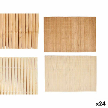 Salvamantel Kinvara Marrón Marrón claro Bambú 30 x 44 cm 3,5 x 30 x 3,5 cm (24 Unidades)