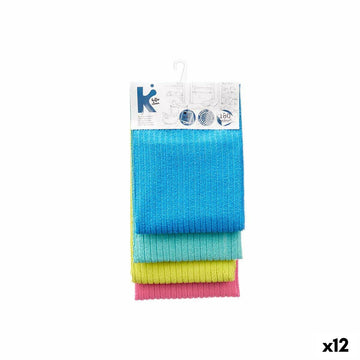 Set de Paños Azul Verde Rosa Turquesa 40 x 60 cm 15 x 31 x 5 cm (12 Unidades)