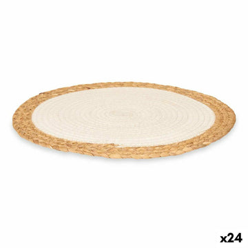 Salvamantel Kinvara Blanco Marrón Algodón Algas marinas 35 x 0,6 x 35 cm (24 Unidades)