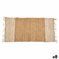 Alfombra Gift Decor Negro Natural Rayas 70 x 1 x 140 cm (8 Unidades)