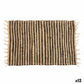 Alfombra Gift Decor Negro Natural Rayas 60 x 1 x 90 cm (12 Unidades)