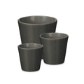 Set de Macetas Ibergarden Antracita Arcilla Ø 14 cm Ø 22 cm Ø 17 cm 3 Piezas