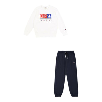 Chándal Infantil Champion Champion Chandal Champion Crewneck Sweatsuit Niño Azul Blanco