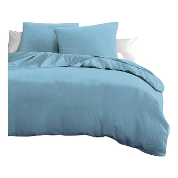 Juego de funda nórdica HOME LINGE PASSION Azul cielo Cama de 200 3 Piezas