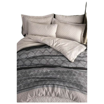 Juego de funda nórdica Gris Cama de 200 3 Piezas