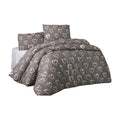 Juego de funda nórdica Marrón Cama de 200 3 Piezas