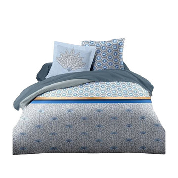 Juego de funda nórdica HOME LINGE PASSION Cama doble 220 x 240 cm Azul