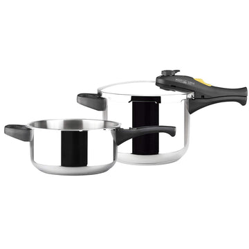 Set de Ollas Express Magefesa STYLE 3+6L 3 L 6 L Acero Inoxidable Plástico 2 Piezas