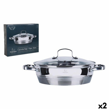 Cacerola Con Tapa Santa Clara Sta clara Ø 25,7 x 34 x 6,5 cm (2 Unidades)