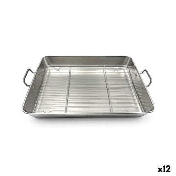 Bandeja para Horno Quttin Plateado 40,7 x 31,7 x 5,5 cm (12 Unidades)