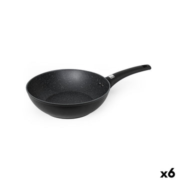 Sartén Wok Quttin Universe Negro Aluminio Forjado Ø 28 cm (6 Unidades)