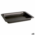 Bandeja para Horno Quid Sweet Grey Negro Metal 36 x 24 x 4 cm (12 Unidades)