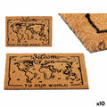 Felpudo Gift Decor World Estampado PVC 100 % PVC Fibra de coco 40 x 2 x 60 cm (10 Unidades)