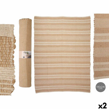 Alfombra Gift Decor Blanco Marrón 180 x 240 cm 92 x 16 x 20 cm (2 Unidades)