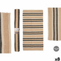 Alfombra Gift Decor Blanco Marrón Negro 70 x 140 cm (8 Unidades)