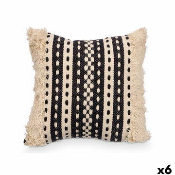 Cojín Gift Decor Negro Beige 45 x 15 x 45 cm (6 Unidades)
