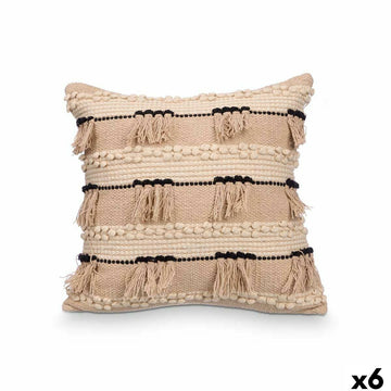 Cojín Gift Decor Negro Natural 45 x 15 x 45 cm (6 Unidades)