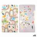 Alfombra Infantil Gift Decor Animales 140 x 0,6 x 80 cm Multicolor (12 Unidades)