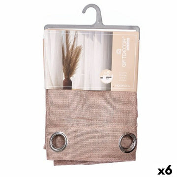 Cortina Gift Decor Marrón 140 x 260 cm (6 Unidades)
