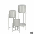 Set de Maceteros Gift Decor Gris Hierro 3 Piezas (2 Unidades)