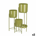 Set de Maceteros Gift Decor Verde Hierro 3 Piezas (2 Unidades)
