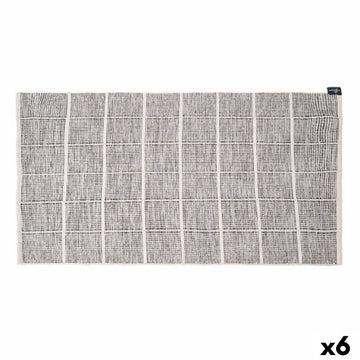 Alfombra Gift Decor Gris Cuadros 140 x 80 cm (6 Unidades)